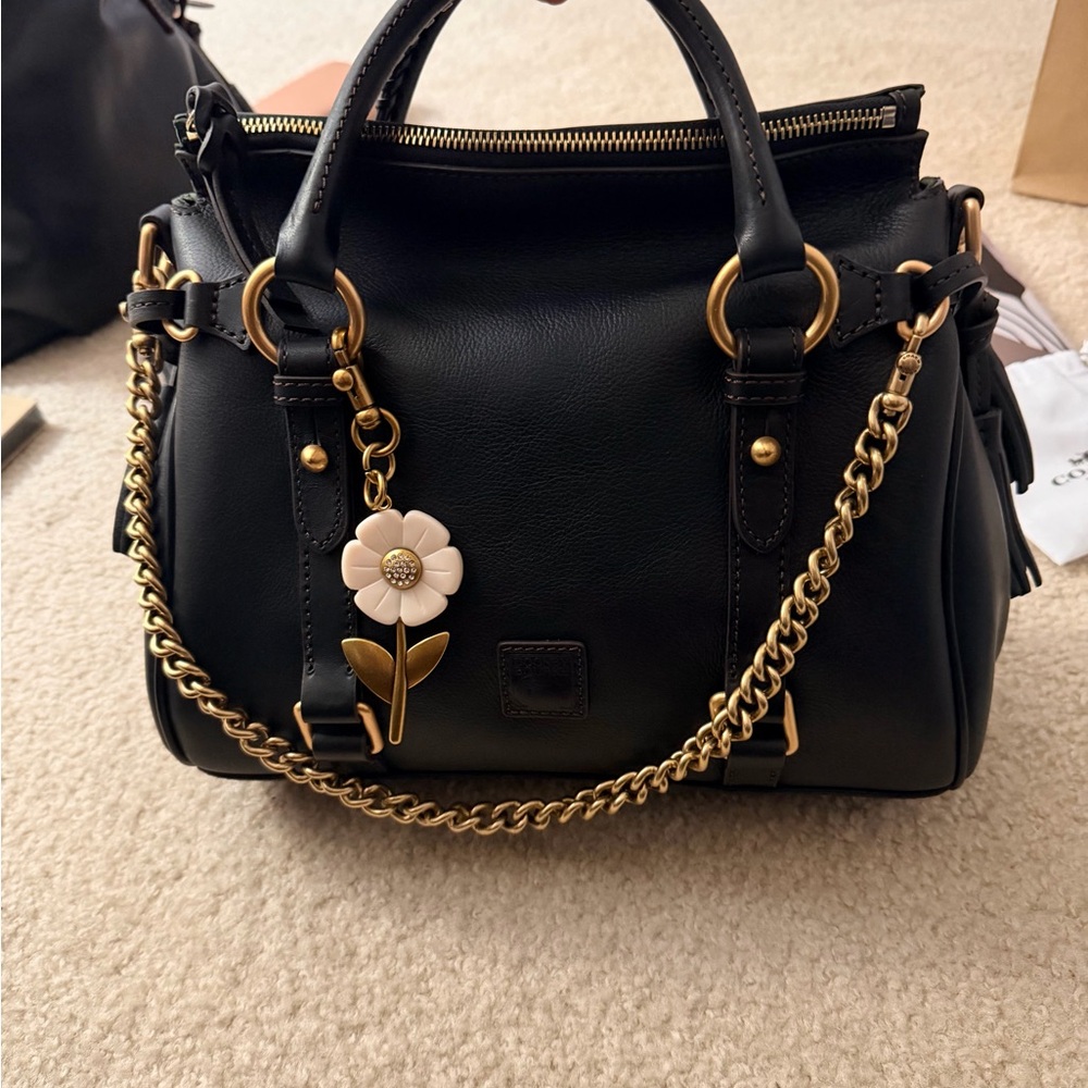 Black DB Florentine Satchel in Regular